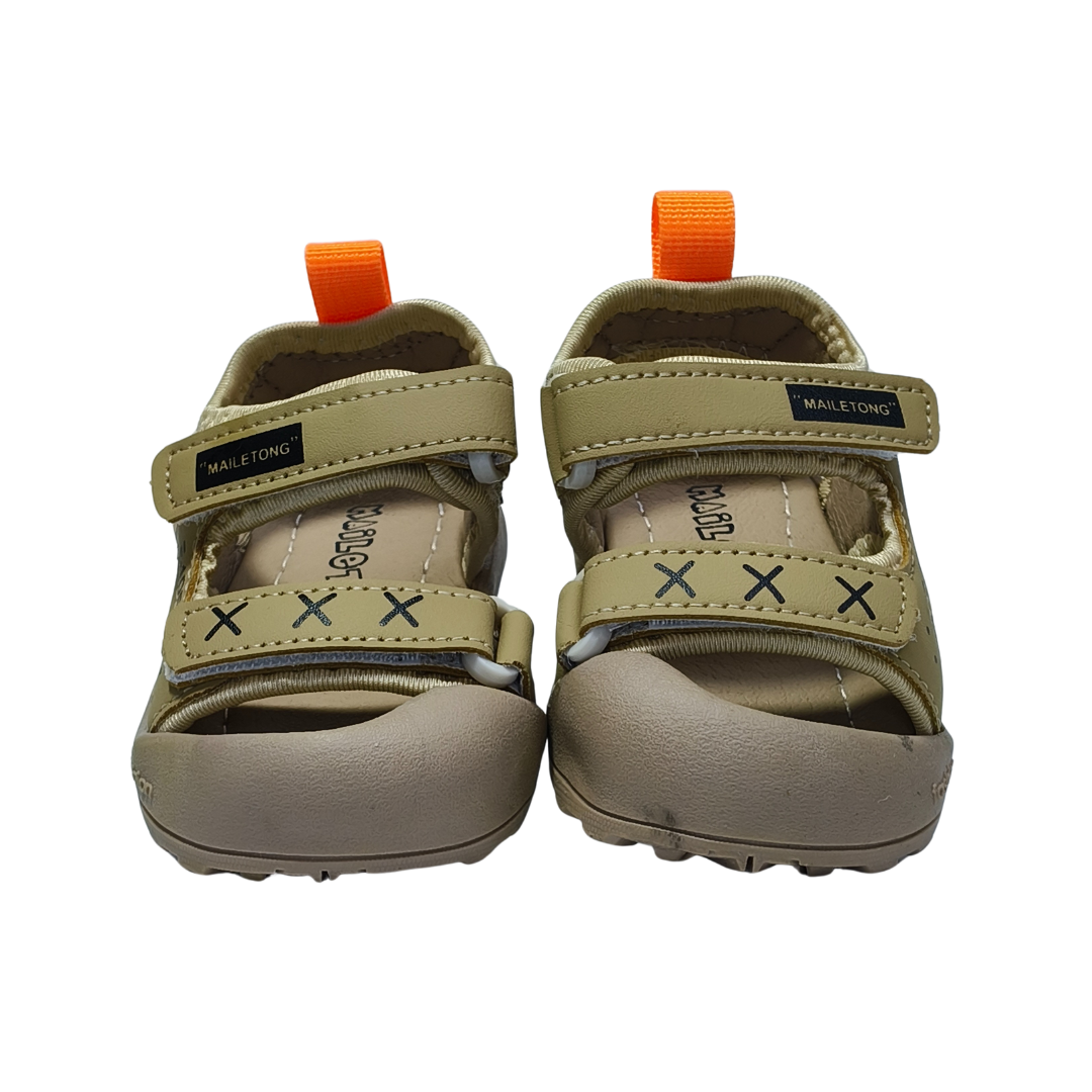 Adventure Baby Sandals – Khaki – Soft Sole Summer Shoes for Boys