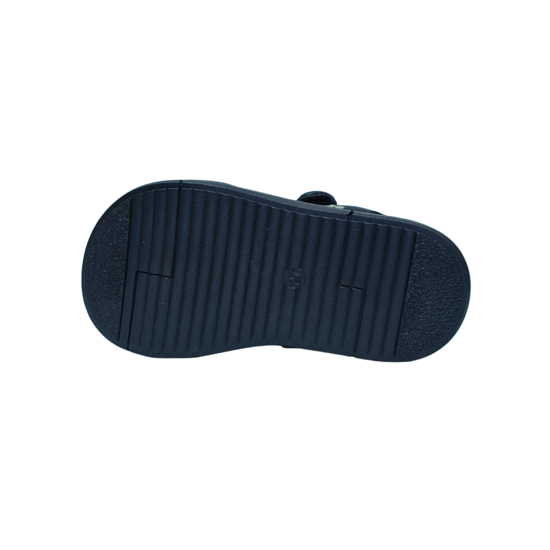 Comfort Black Sandals – Monogram Print | Premium Casual Wear