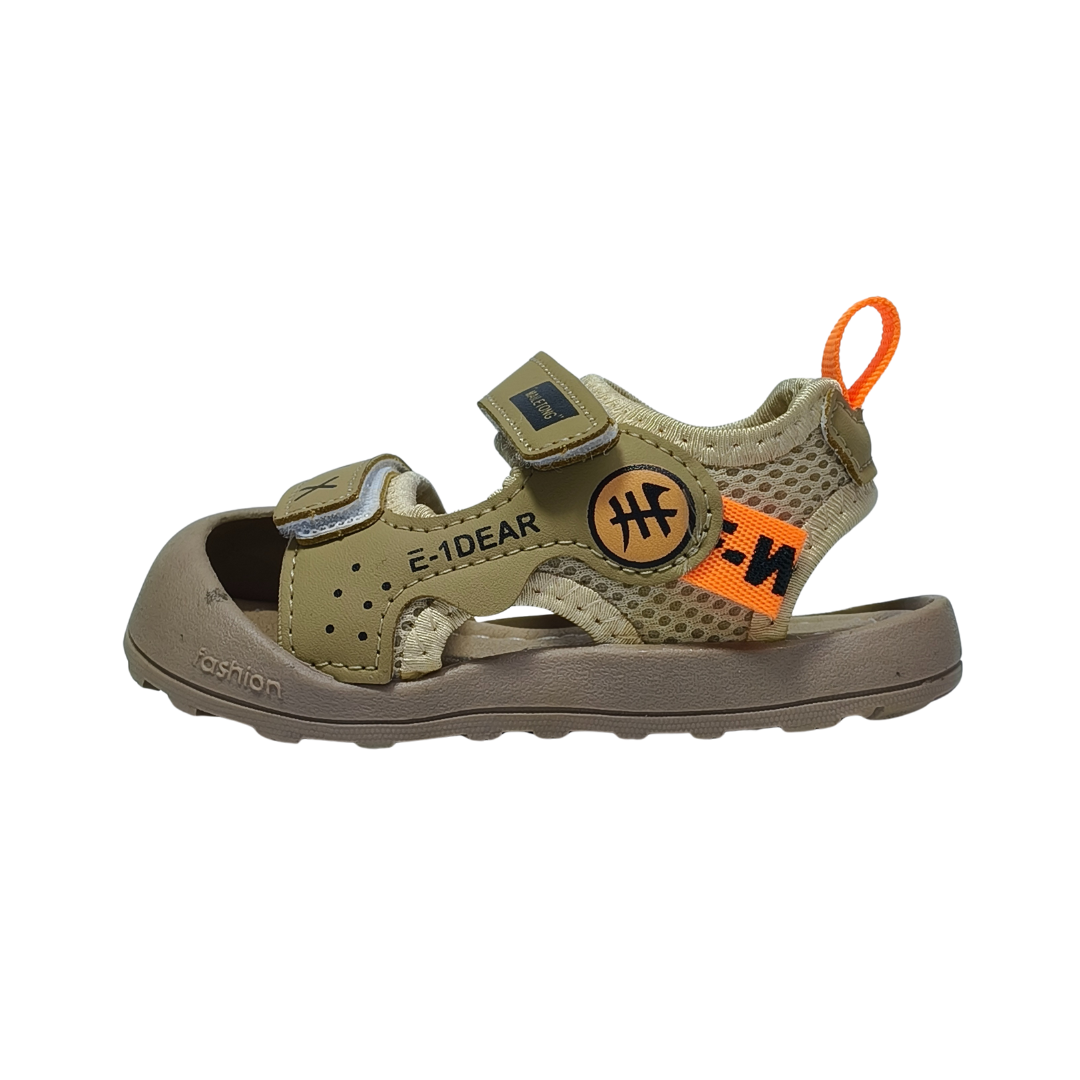 Adventure Baby Sandals – Khaki – Soft Sole Summer Shoes for Boys