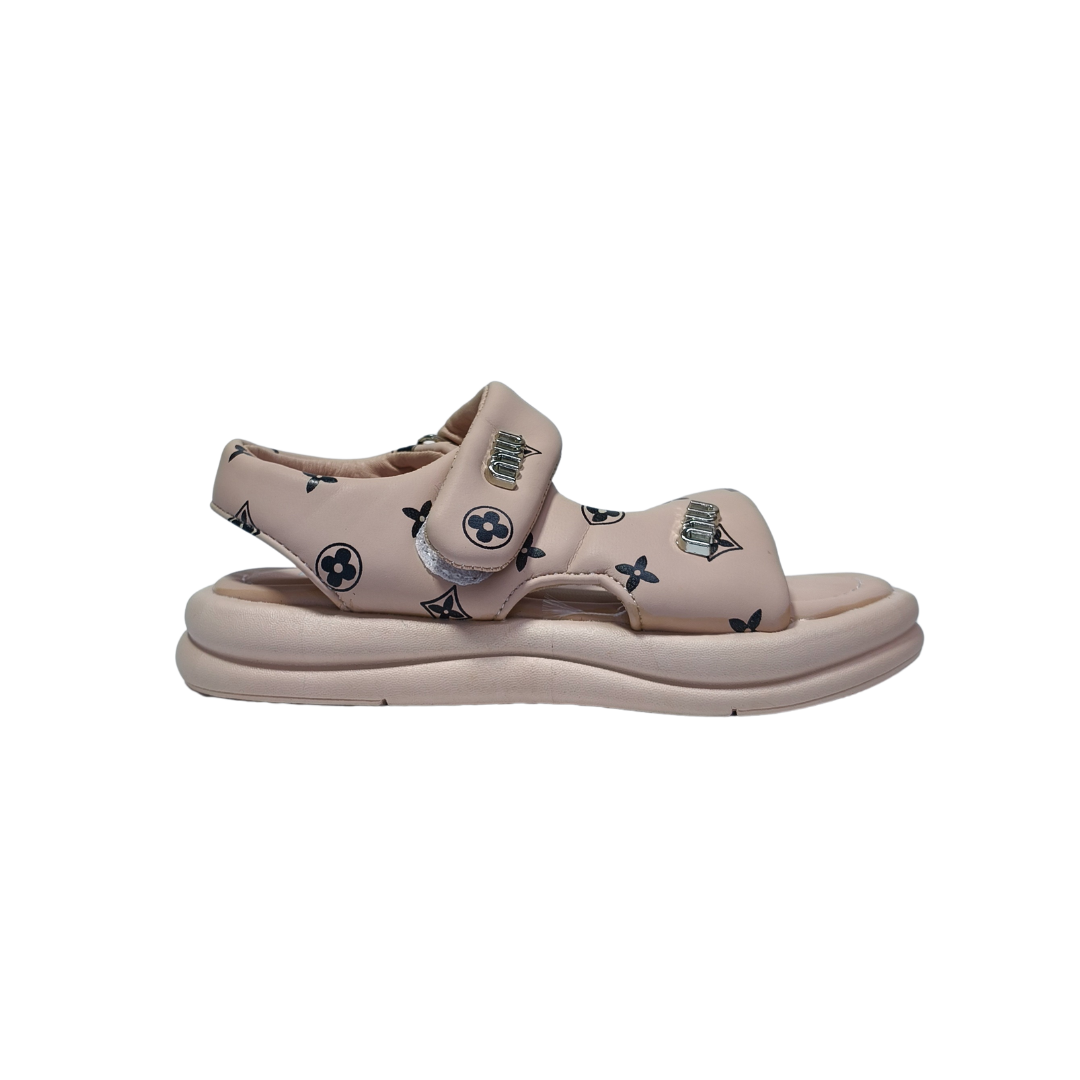 Comfort Pink Sandals – Monogram Print | Premium Casual Wear