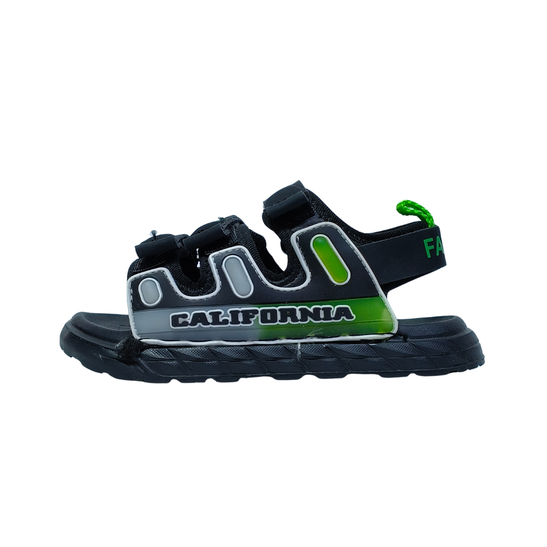 California Cool Boys Sandals – Black Summer Shoes for Kids