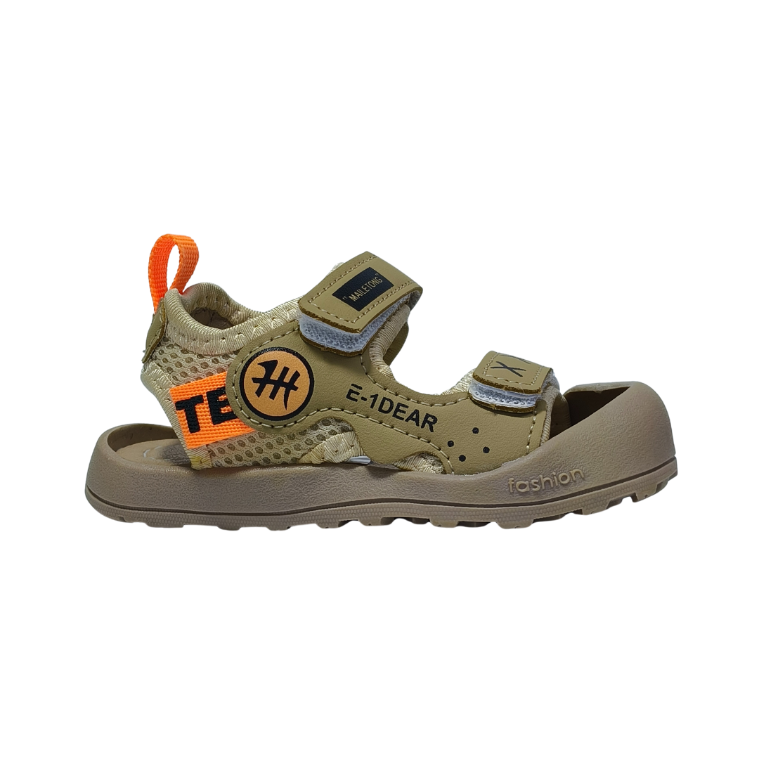 Adventure Baby Sandals – Khaki – Soft Sole Summer Shoes for Boys