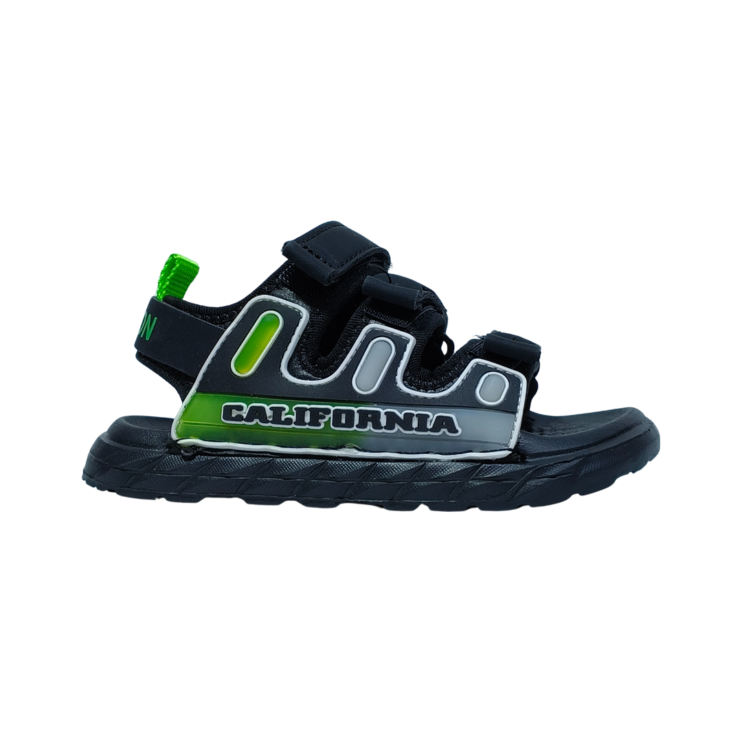 California Cool Boys Sandals – Black Summer Shoes for Kids