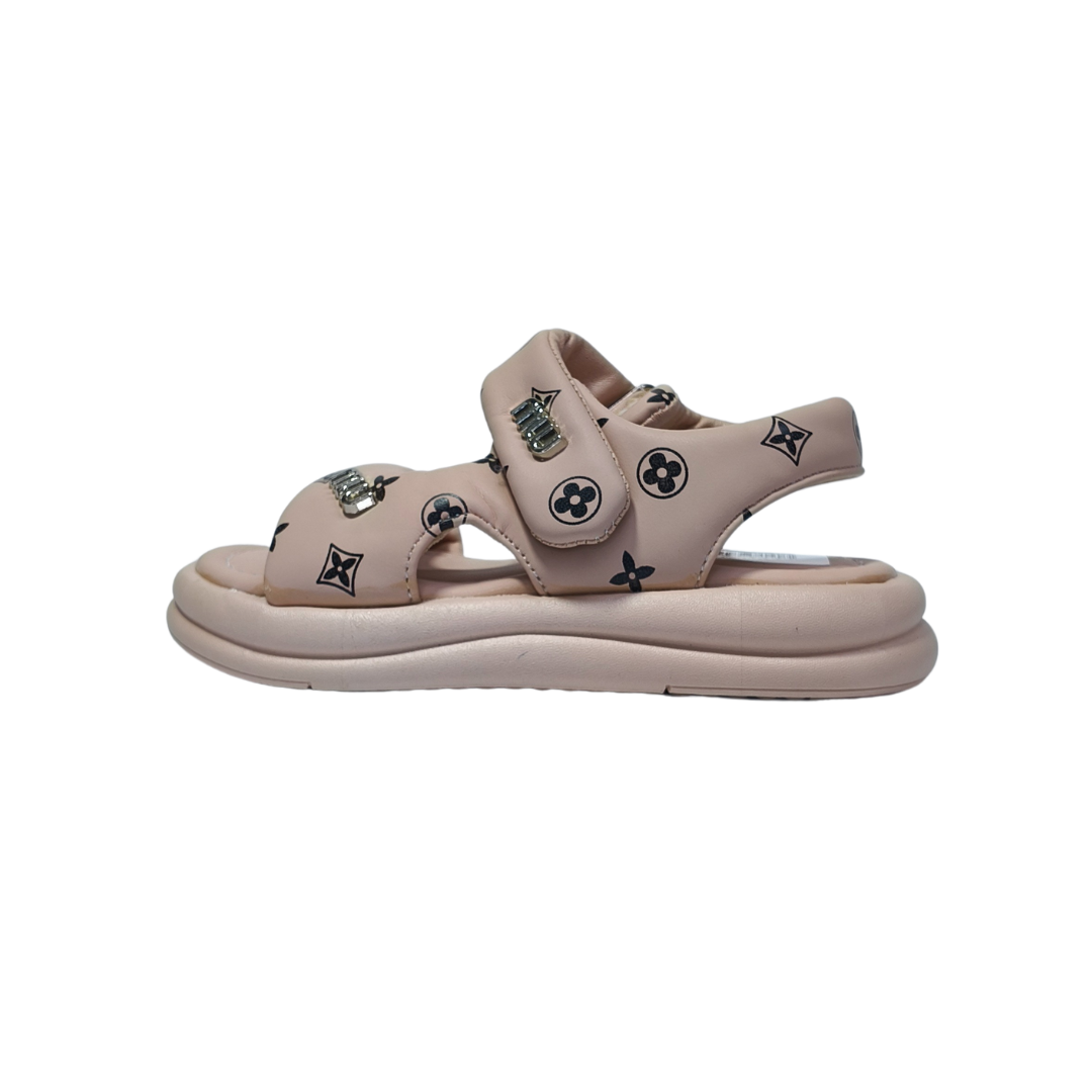 Comfort Pink Sandals – Monogram Print | Premium Casual Wear