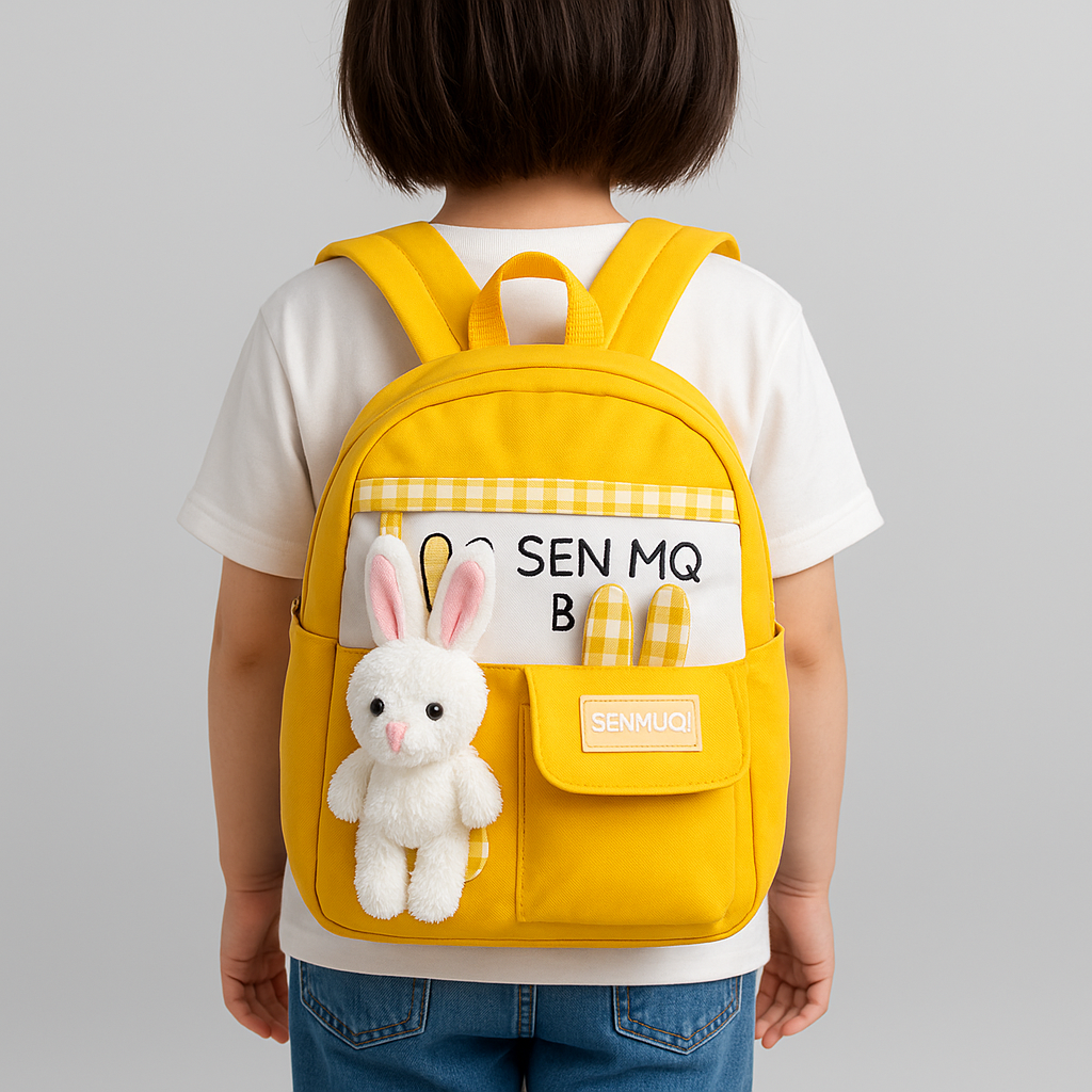 Cute Yellow Bunny Backpack for Kids – School Bag for Girls & Boys | Goal Matol Pakistan