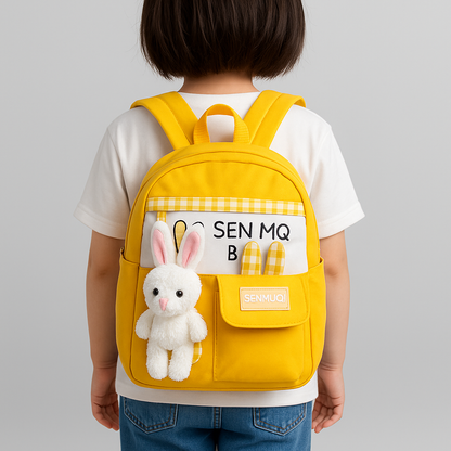 Cute Yellow Bunny Backpack for Kids – School Bag for Girls & Boys | Goal Matol Pakistan