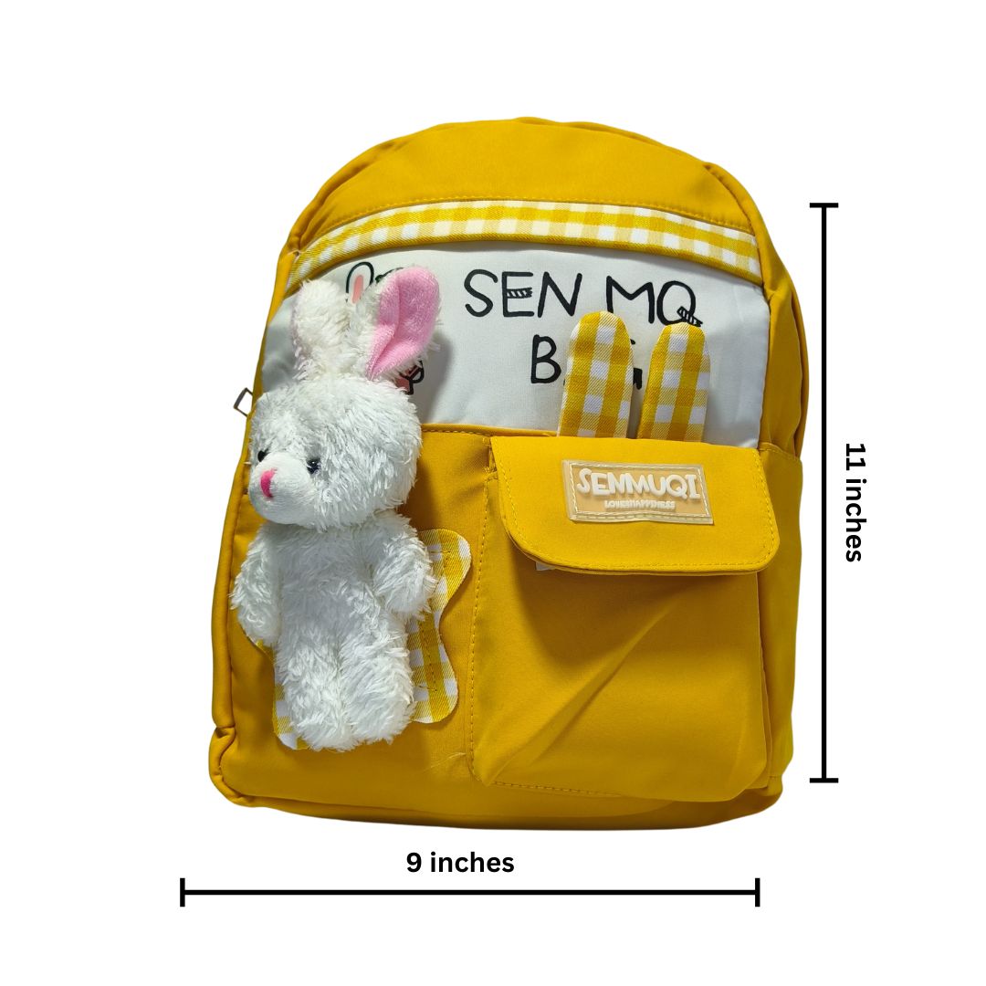 Cute Yellow Bunny Backpack for Kids – School Bag for Girls & Boys | Goal Matol Pakistan