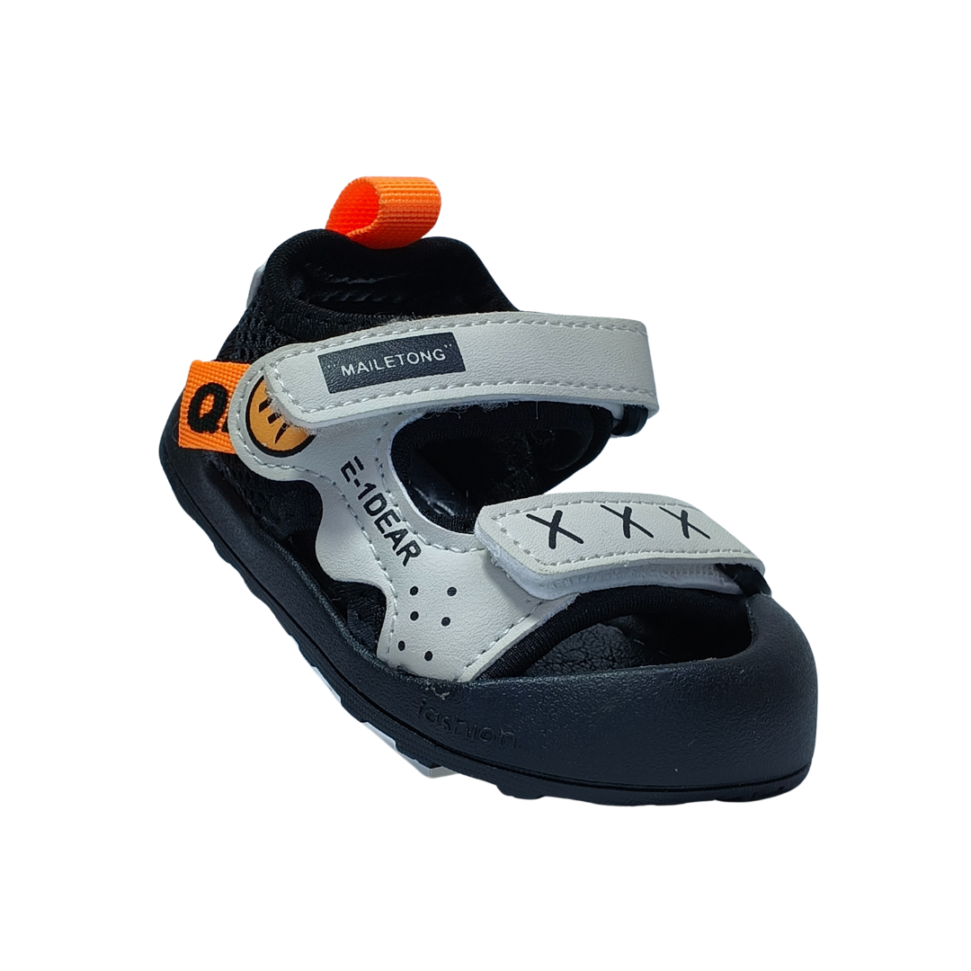 Adventure Baby Sandals – White – Soft Sole Summer Shoes for Boys