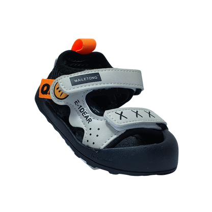 Adventure Baby Sandals – White – Soft Sole Summer Shoes for Boys
