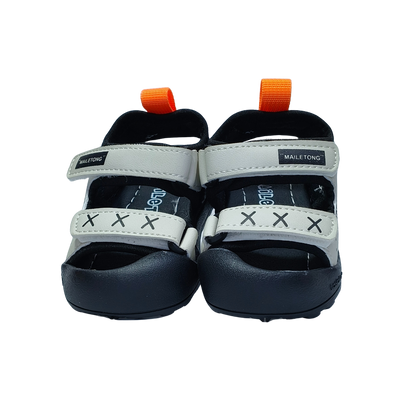 Adventure Baby Sandals – White – Soft Sole Summer Shoes for Boys