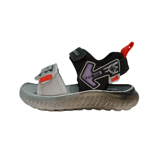 Boys’ Summer Sandals – Black & Grey - Goal Matol