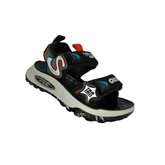 Kids Active Sandals - Black & Blue with Red Accents - Goal Matol