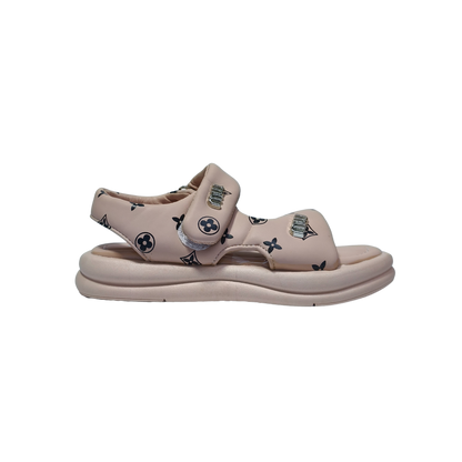 Comfort Pink Sandals – Monogram Print | Premium Casual Wear