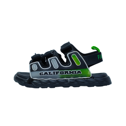 California Cool Boys Sandals – Black Summer Shoes for Kids