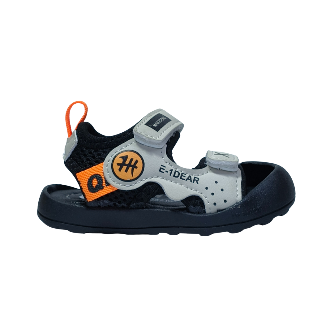 Adventure Baby Sandals – White – Soft Sole Summer Shoes for Boys
