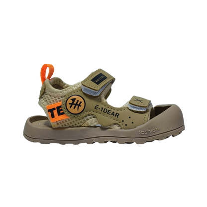 Adventure Baby Sandals – Khaki – Soft Sole Summer Shoes for Boys
